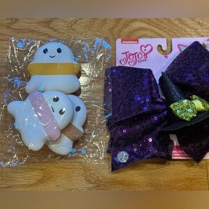 Halloween Bundle Ghost Make up Sponges & Witch Hair bow